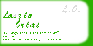 laszlo orlai business card